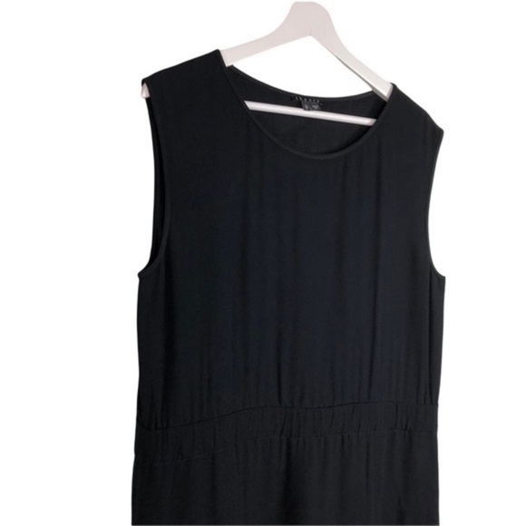 Theory Black Stretch Waistband Sleeveless Dress - Picture 3 of 12